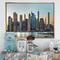 Designart - New York City Skyline - Photography Framed Canvas Art Print